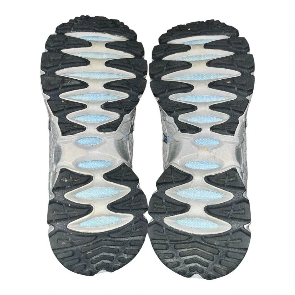Mountrek Woodland Trail Women's 7 Gray Blue Bungee Hiking Shoes H4080 Gorpecore